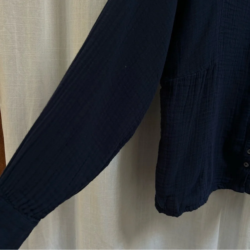 Xirena Dahlia Long Sleeve Gemma Shirt navy blue size XS - Picture 7 of 16